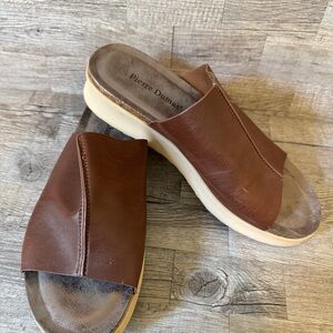 Pierre Dumas Brown Slide Sandals
